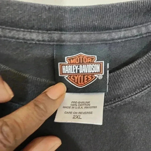 HARLEY-DAVIDSON  Vintage 1997& 2001 Lone Wolf Graphic tee. Size 2XL - Picture 5 of 8